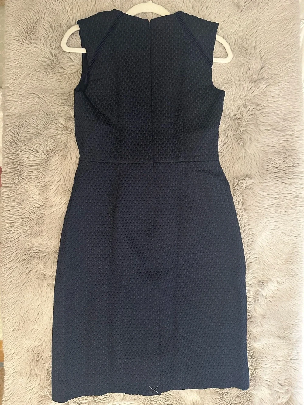 J. Crew Navy Textured Sleeveless Sheath Dress NWT, Size 6